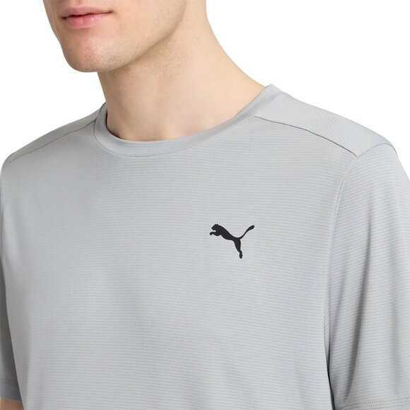 PUMA Men's Lightweight Crew Neck Active Tee, Light Gray - Picture 3 of 4